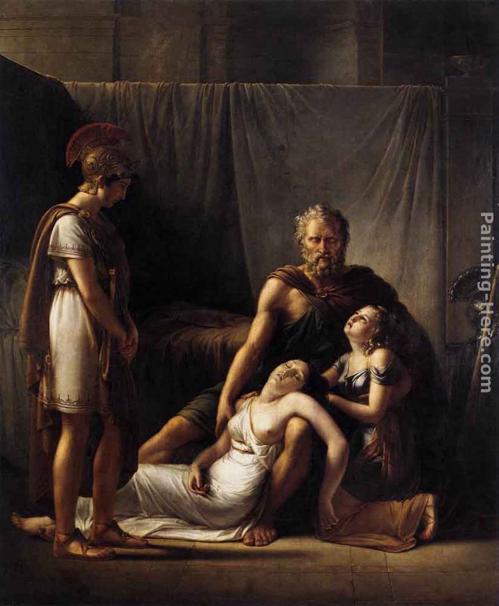 The Death of Belisarius' Wife painting - Francois-Joseph Kinsoen The Death of Belisarius' Wife art painting
